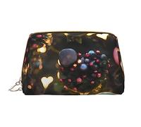 WapNo Jungle Of Love - Borsa cosmetica grande, in pelle PVC, chiusura a zip, borsa da viaggio per articoli da toeletta, bianco, Taglia unica