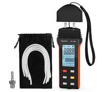 WapoRic Manometro Differenziale, ±30.00Psi Misuratore di Pressione Gas Pressure Tester dell'Aria Professionale a Doppia Porta, HVAC Manometro Digitale con 11 Unità di Misura - RQ-189B