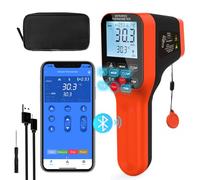 WapoRich Termometro Infrarossi Bluetooth Pirometro, Digitale Laser Senza Contatto Termometro Pistola -50℃~1600℃ Alte Temperature con Emissività Regolabile per Cucina Forno Pizza HVAC (NON per Umani)