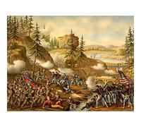 War American Civil Battle Chattanooga USA Art Print Poster Wall Decor 12X16 Inch Guerra americano Civile Battaglia Stati Uniti d'America Manifesto Parete