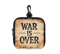 War is Over - Piccola custodia impermeabile con cerniera, in neoprene, per auricolari, portachiavi