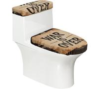 War is Over - Set di copriwater e copriwater elastici, decorazione per il bagno a forma di U ovale