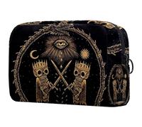 War of Skeleton Kings, trousse da donna, per articoli da toeletta da viaggio, grande, pratica borsa organizer con cerniera, Multi, 18.5x7.5x13cm/7.3x3x5.1in, Beauty case