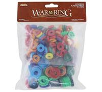 Ares Games War of The Ring Colored Plastic Rings (205+ Pieces) Core Set Accessor