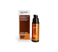 War Paint for Men Fast Sun Face Bronzing Gel, crea un look naturale e baciato dal sole all'istante, formula modulabile e ad assorbimento rapido con estratto di corteccia di salice, 30 ml