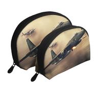 War Plane - Trousse portatile per cosmetici, organizer da viaggio con cerniera e scomparti interni, Aereo di guerra, Taglia unica