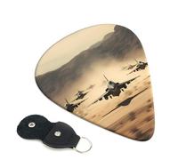 War Plettri per chitarra, 6 plettri, stampati su entrambi i lati, per chitarra elettrica, basso, ukulele (0,46 mm, 0,71 mm, 0,96 mm)