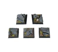 War World Gaming 5 x Basette Quadrate per Miniature Campo di Battaglia Fantasy di Pietra (25mm) - 28mm Wargame Terrain Modello Diorama Figure Piedistalli Guerra Medievale Pietra Spedizione Tracciata