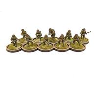 War World Gaming Basi da Movimento in Formazione da Guerra Linea Retta (10 incastri da 35mm) - Movement Tray Miniature Basette Figure Terrain Diorama Vassoio Spedizione Tracciata