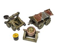War World Gaming Medieval Siege (Assedio Medievale) Set Ariete da Sfondamento, Catapulta e Calderone - 28mm Fantasy Wargame Terreno Modello Diorama