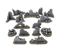 War World Gaming War Torn City Kit Macerie Grande - 28mm Fantascienza Wargame Terrain Modello Scenario Rovine Zombie Città Distrutto Futuristico Post-Apocalittico Spedizione Tracciata