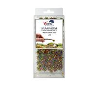 War World Scenics 100 x Ciuffi di Erba Statica Autoadesivi da 10mm - Fiori Selvatici