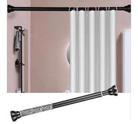 Wardrobe Hanging RailCloset Rod Adjustable Hanging Clothes Rails Rack for Bedroom, Non-Skid Spring Tension Rod for Garment Organizer, Expandable Curtain Extender Tube for Dorm Window(Black,34 50cm (13