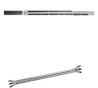 Wardrobe Hanging RailCloset Rod Adjustable Hanging Clothes Rails Rack for Bedroom, Non-Skid Spring Tension Rod for Garment Organizer, Expandable Curtain Extender Tube for Dorm Window(Silver,88 130cm (
