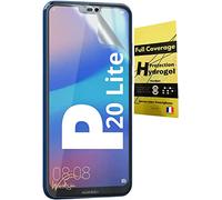 WardSan [2 pezzi per Huawei P20 Lite 5.84" - Pellicola protettiva per schermo 3D idrogel con supporto per cellulare per selfie | antiurto | compatibile con cover in TPU | Pellicola protettiva in TPU