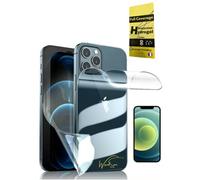 WardSan [ 2 pezzi] Per iPhone 12 6.1 Pellicola Protettiva Schermo Idrogel 3D Anteriore e Posteriore | Protezione integrale | Trasparente invisibile | Compatibile con Custodie, TPU flessibile |