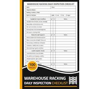 Warehouse Racking Daily Inspection Checklist: Warehouse Rack Safety Check | Pallet Racking Inspection Report Book