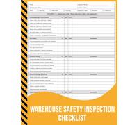 Warehouse Safety Inspection Checklist: Daily Warehouse Safety Inspection Record for Facilities, Storage Areas, and Distribution Centers.