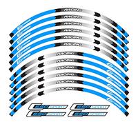 WARFEL Accessori Adesivo per Ruote Moto Stile 7 per B&M&W C650 Sport Adesivi per Cerchioni da 15 Pollici Adesivo Impermeabile Riflettente per Ruote