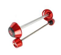 WARFEL Decorazione Moto per Ducati Multistrada 1200 2010-2018 Multistrada 1260 2019-2020 Moto Anteriore ASSE Posteriore Cursori Ruota di Protezione (Color : One Pair-Red)