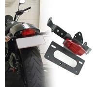 WARFEL Kit di Eliminazione Parafango Posteriore Ordinato per Kawasaki per Vulcan S ABS 4 2015 16 17 18 2019 2020 2021 2022 2023 per Vulcan Cafe 18-23 Staffa Porta Targa Portatarga (Color : Rot)