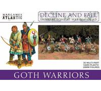 Wargames Atlantic Decline and Fall: Imperial Rome at War - Guerrieri gotici (30 personaggi) in plastica dura multiparte (polistirene ad alto impatto), 28 mm, prodotto negli Stati Uniti