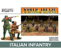 Wargames Atlantic - World Ablaze: La Seconda Guerra Mondiale 1939-1945 - Fanteria Italiana (32 Figure Multi Parte Plastica Rigida 28mm)