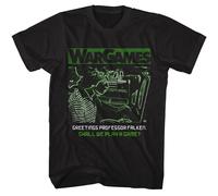 Wargames - Saluti Professore - American Classici - Solido Nero Adulto Corto Sle