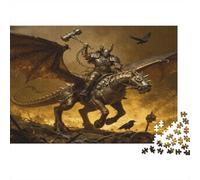 Warhammer Cavaliere Puzzle Impossible 1000Pcs Cavallo da guerra a doppia ala Decorazione Per La Casa. Rilassamento E Intelligence Per Adulti E Ragazzi Da 14 Anni 1000pcs (75x50cm)