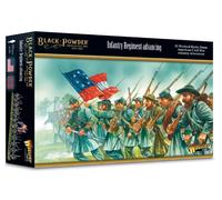 Warlord Games ACW Infantry Regiment Advancing - Miniature in scala 28 mm per polvere nera altamente dettagliata era della guerra civile americana per giochi di guerra da tavolo, 302414005