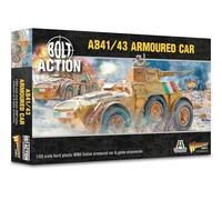 Warlord Games Autoblinda AB41/43 - Modellino corazzato in plastica dell'esercito italiano, in scala 1:56/28 mm, modellino in scala 1:56 per miniature della Seconda Guerra Mondiale