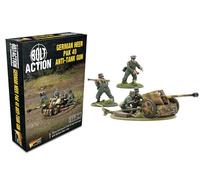 Warlord Games German Pak 40 - Pistola anticarro e equipaggio, in plastica, scala 28 mm, miniature per Bolt Action altamente dettagliate della seconda guerra mondiale