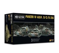 PANZER IV AUSF B/C/D ZUG 3 CARRI set di miniature BOLT ACTION in plastica WARLOR
