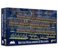 Warlord Games British Highlanders & Riflemen - Miniature in plastica in scala epica per polvere nera altamente dettagliate miniature epocali napoleoniche per giochi di guerra da tavolo