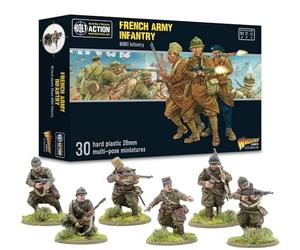 Warlord Games Fanteria dell'esercito francese, in plastica, scala 28 mm, per Bolt Action, miniature altamente dettagliate della Seconda Guerra Mondiale per Wargaming da tavolo
