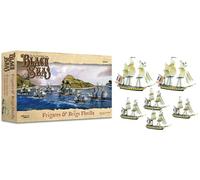 Warlord Games Fregate & Brigs Flotilla - Miniature in plastica in scala 1/700 per il Mar Nero, altamente dettagliate, età della vela, per giochi di guerra da tavolo.