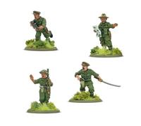 Warlord Games Gurkha Plotone Commanders - Miniature in resina scala 28 mm per Bolt Action altamente dettagliate della seconda guerra mondiale