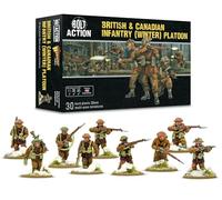 Warlord Games Plotone di fanteria britannica e canadese (inverno) - Miniature in plastica in scala da 28 mm per miniature Bolt Action altamente dettagliate della seconda guerra mondiale