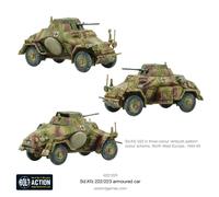 Warlord Games Sd.Kfz 222/223 - Auto blindata 1:56/28 mm, in plastica, modellino in scala per Bolt Action altamente dettagliato della Seconda Guerra Mondiale per Wargaming da tavolo