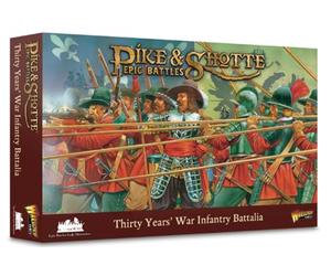 Warlord Games Thirty Years War Infantry Battalia, miniature in plastica per battaglie epiche di Pike & Shotte, miniature altamente dettagliate per giochi di guerra da tavolo