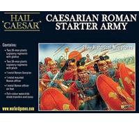 Warlord Games WL109911101 Caesarian Roman Starter Army, 96 Figure di Plastica, 2 Ufficiali a Callo, 1 Scorpio, Scala 28mm