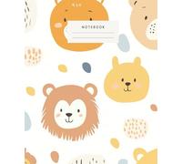 Warm And Fuzzy Animal Notebook: This notebook features a collection of charming animal faces like bears and lions in warm yellow and orange tones.