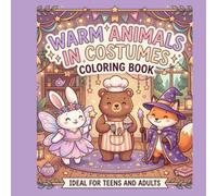 Warm Animals in Costumes Coloring Book: Ideal For Teens And Adults