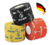 WARM BODY COLD MIND Nastro per Pollice da Sollevamento Pesi - Hook Grip Tape per Powerlifting, Cross Training, Nastro da Palestra, Allenamento, Nastro Sportivo per Dita (3 Rotoli Mix V4)