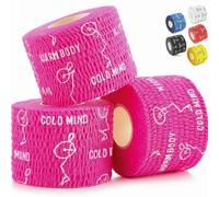 WARM BODY COLD MIND Nastro per Pollice da Sollevamento Pesi - Hook Grip Tape per Powerlifting, Cross Training, Nastro da Palestra, Allenamento, Nastro Sportivo per Dita(Rosa 3 Rotoli)