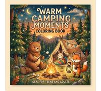 Warm Camping Moments Coloring Book: Ideal For Teens And Adult