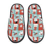 Warm Christmas Memories Print Pantofole Leggero Pantofole Da Casa Comode Scarpe Da Casa Per Invernali Uomo Feste M