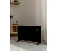WARM CRYSTAL 2000W - Termoconvettore Elettrico In Vetro Con WiFi Senza Ruote & Nero