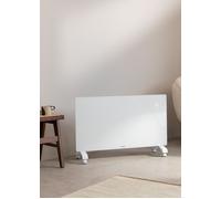 WARM CRYSTAL 2500W - Termoconvettore Elettrico In Vetro Con WiFi Con Ruote & Bianco