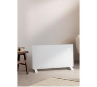 WARM CRYSTAL 2500W - Termoconvettore Elettrico In Vetro Con WiFi Senza Ruote & Bianco